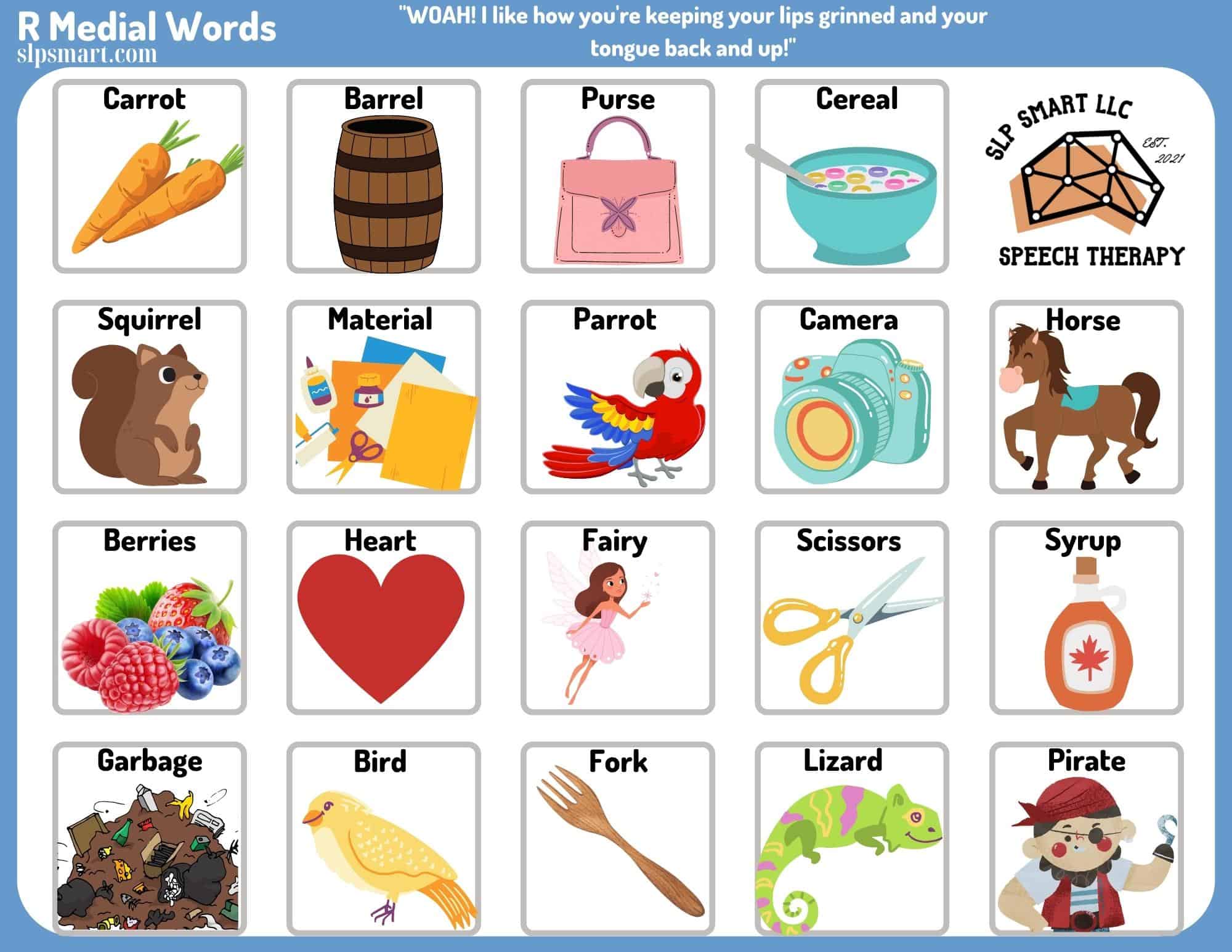 R Initial Words for Speech Therapy - SLP SMART (2023)